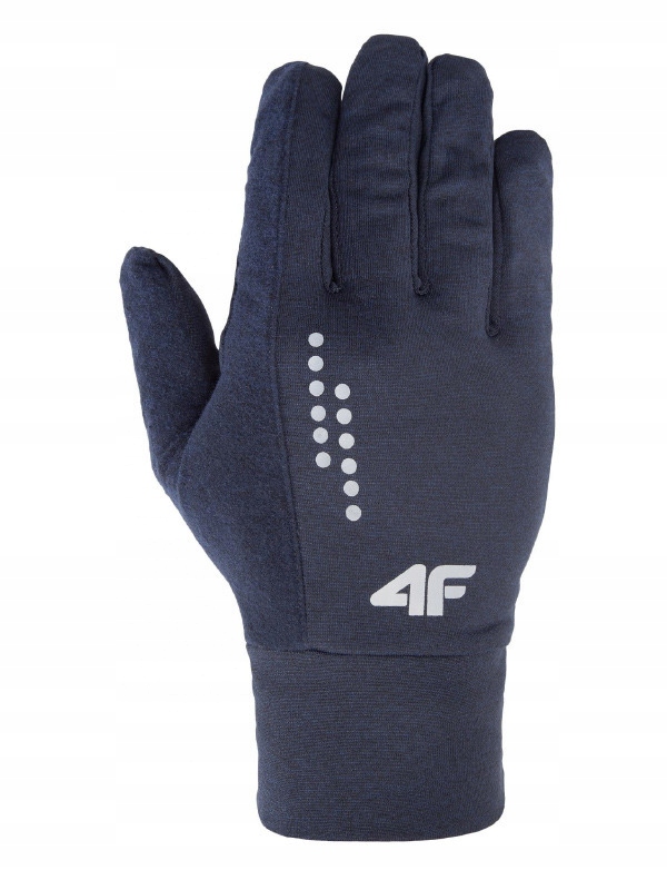 4F rękawiczki ciemny denim melanż L