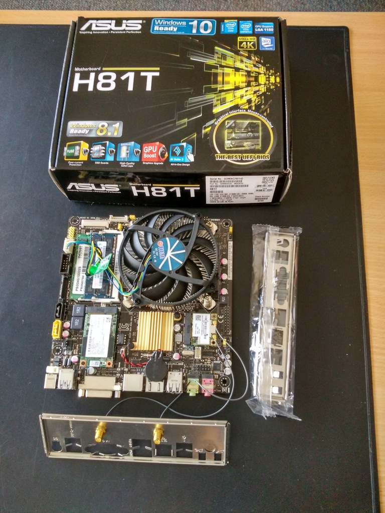 Mini komputer z Asus H81T + Intel Pentium G3460T
