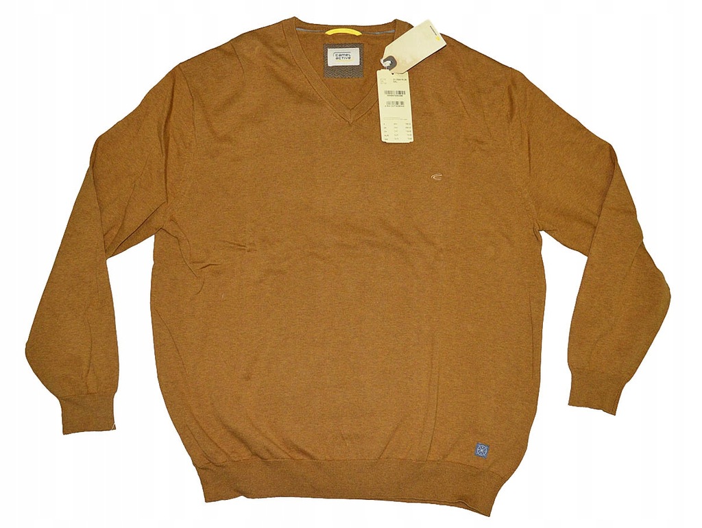 CAMEL ACTIVE bawełna sweter V-NECK 354015/25 3XL