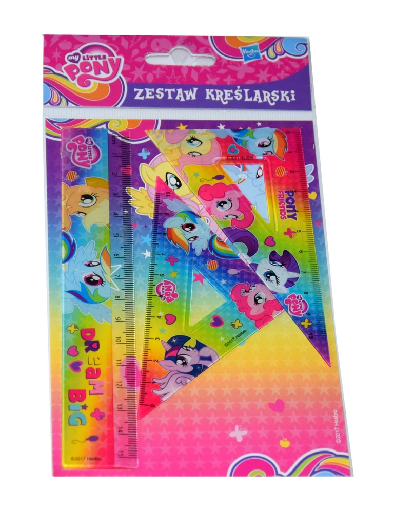ZESTAW GEOMETRYCZNY  LINIJKA MY LITTLE PONY B 209