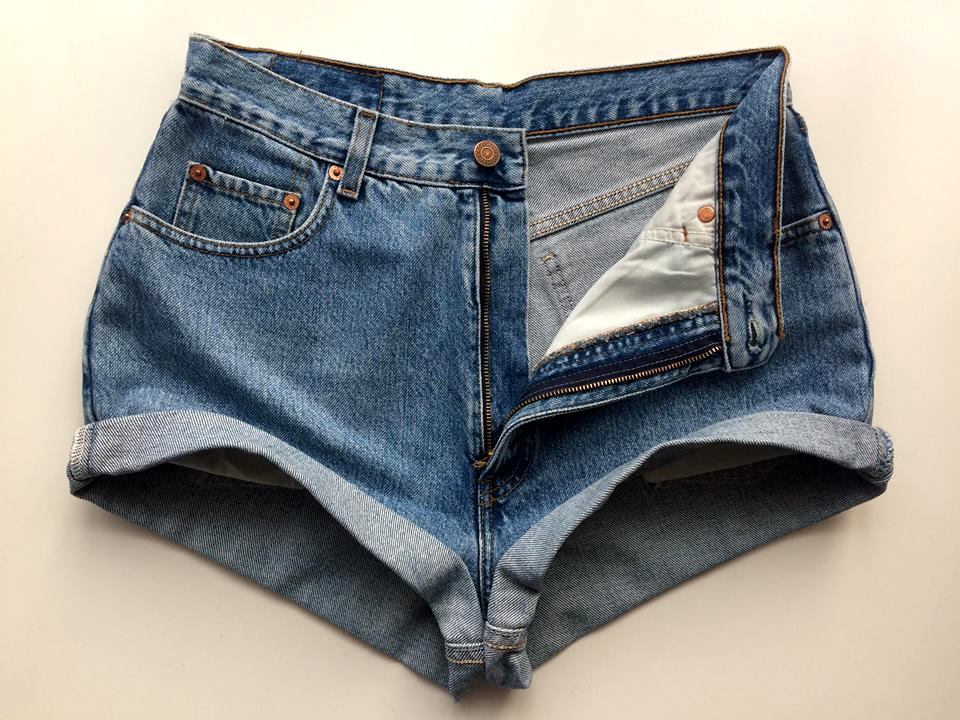LEVI'S szorty wysoki stan  LEVIS jeansowe DIY
