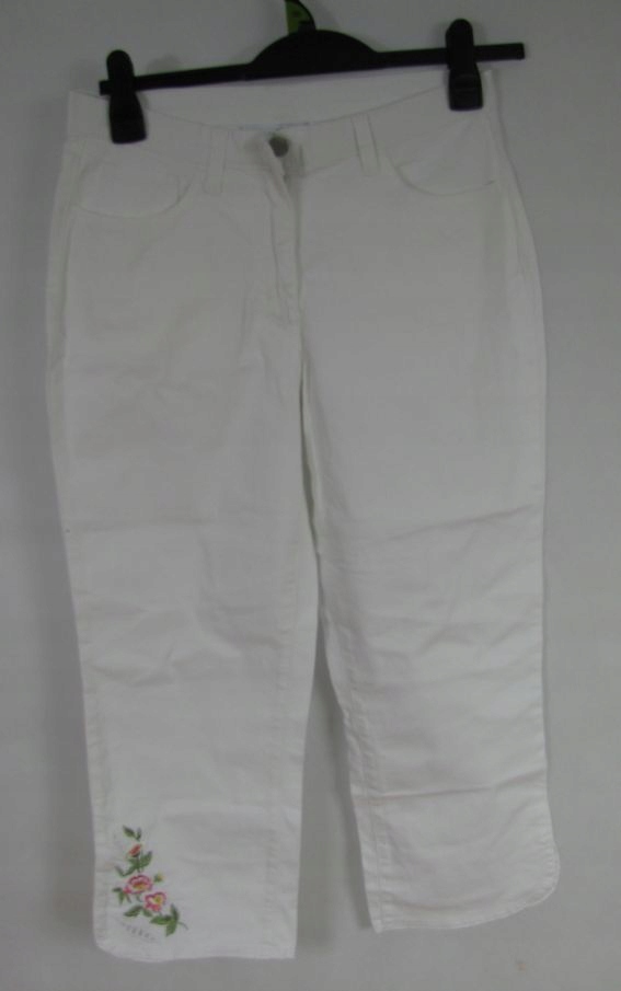BONPRIX - bawełniane spodnie z haftem 38