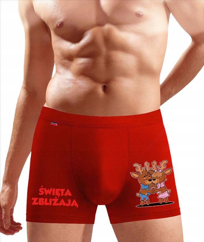 BOKSERKI MĘSKIE ŚWIĄTECZNE MIKOŁAJKI MAJTKI M
