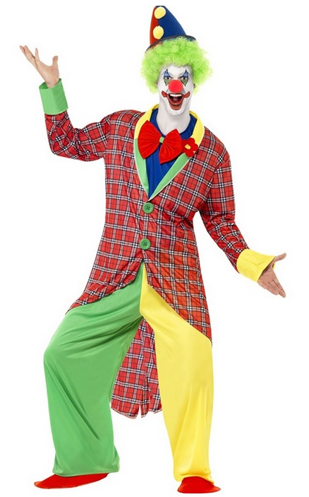 STRÓJ Wesoły KLAUN Clown Klauna Clowna DELUXE r. M