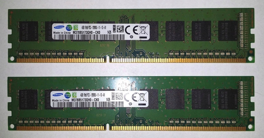 DDR3 8GB 2x4GB PC3-12800 1600MHz 1R8 SAMSUNG