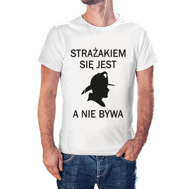 Koszulka STRAŻ POŻARNA dla strażaka na PREZENT XL
