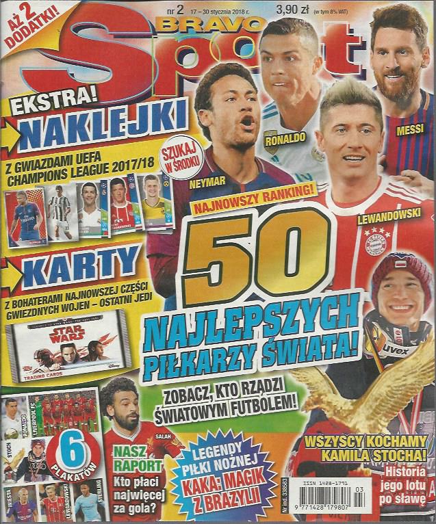 BRAVO SPORT nr 3/18 + karty Star Wars i naklejki U