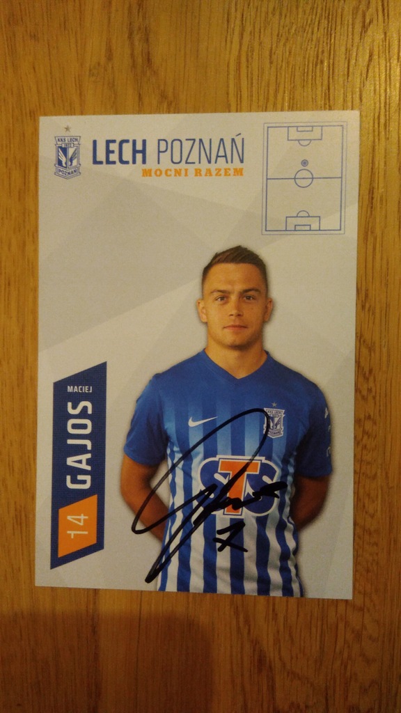 Autograf Maciej Gajos - Lech Poznań, Jagiellonia