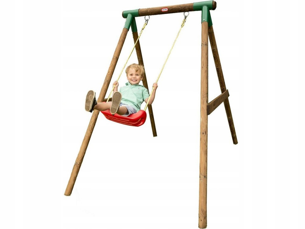 LITTLE TIKES Duża DREWNIANA HUŚTAWKA MILANO Deska
