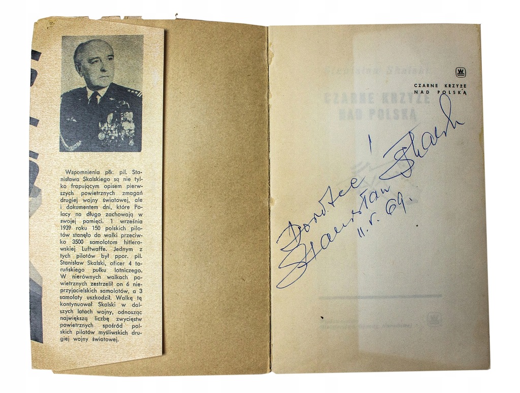 S.Skalski Czarne Krzyże nad Polską AUTOGRAF