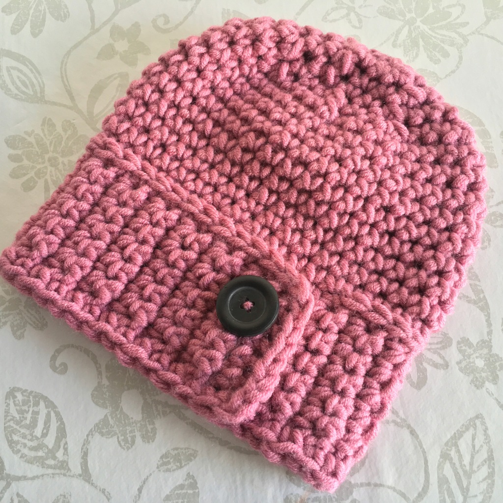 Ręcznie robiona, różowa czapka; nowa, hand made