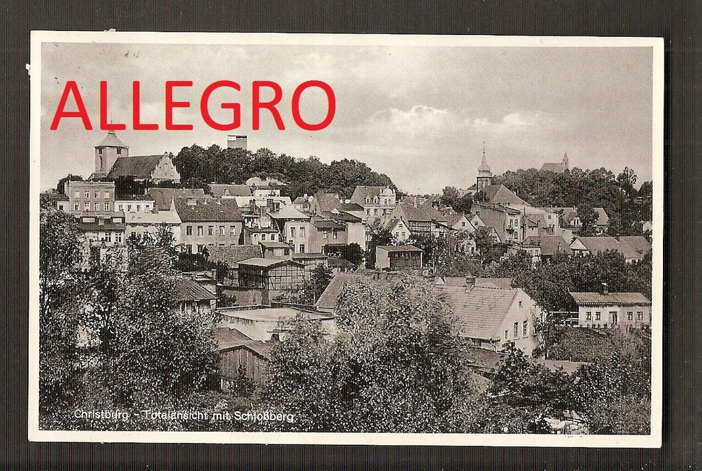DIERZGOŃ (CHRISTBURG) WIDOK Z LOTU PTAKA 1936