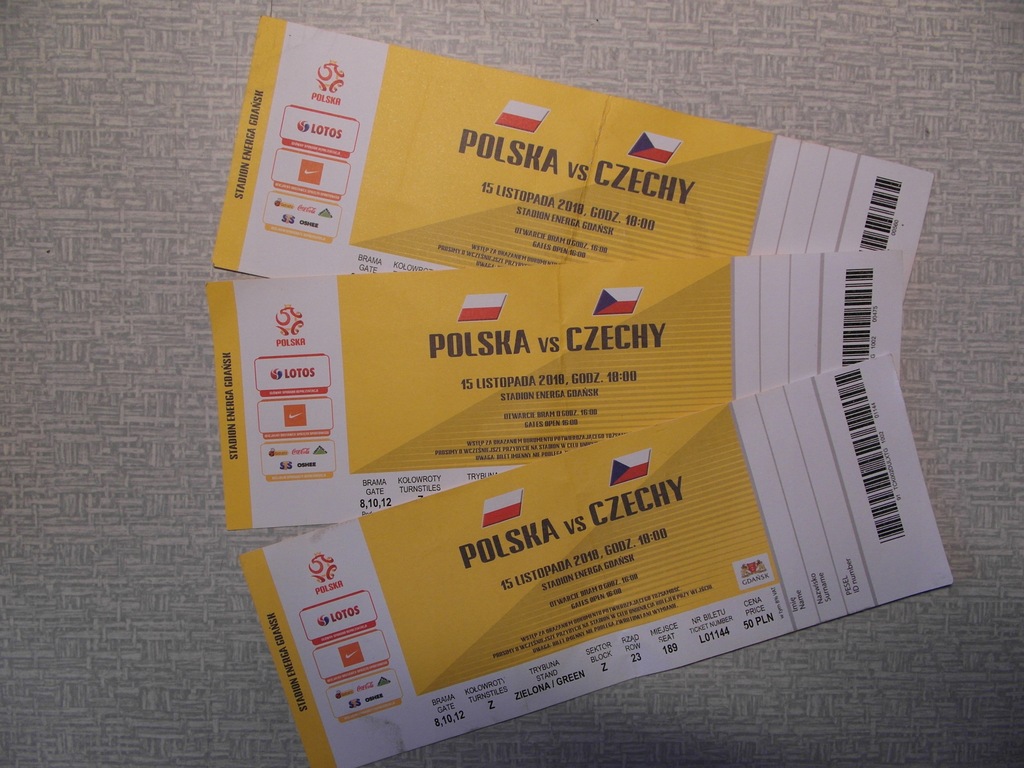 bilet Polska Czechy 15.11.2018 Gdańsk