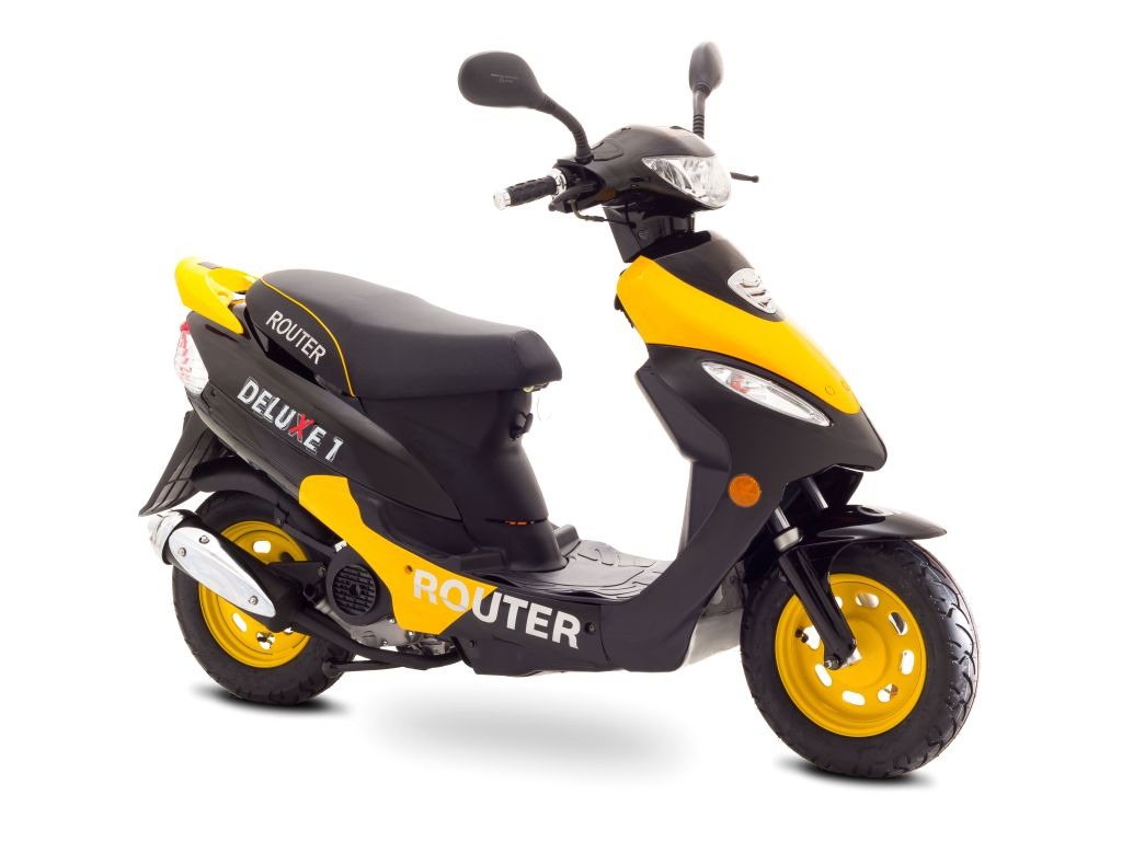 Skuter ROUTER DELUX1 10 4T żółto/czarny 2017