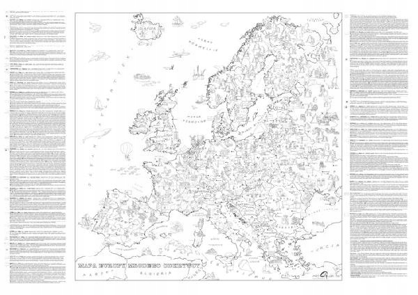 EUROPA KOLOROWANKA MAPY EUROPY XXL DLA DZIECI W-WA