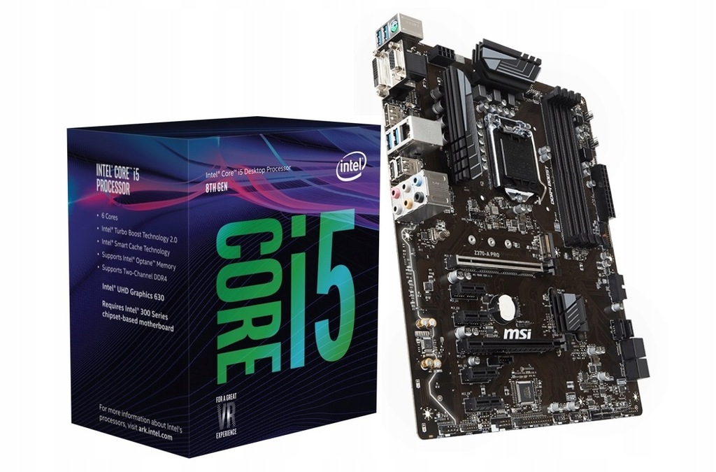 zestaw Intel i5- 8600k + MSI Z370-A PRO