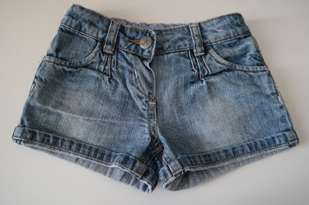 Mothercare krótkie jeansowe spodenki, rozm. 98