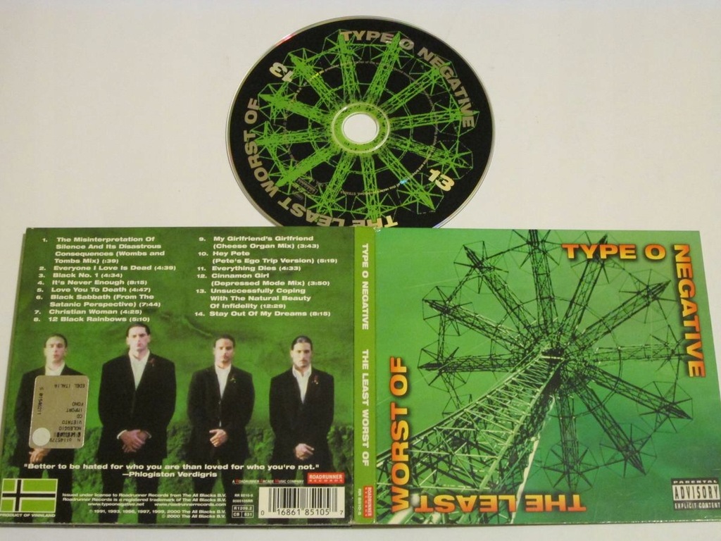 TYPE O NEGATIVE -THE LEAST WORST OF CD DIGIPACK