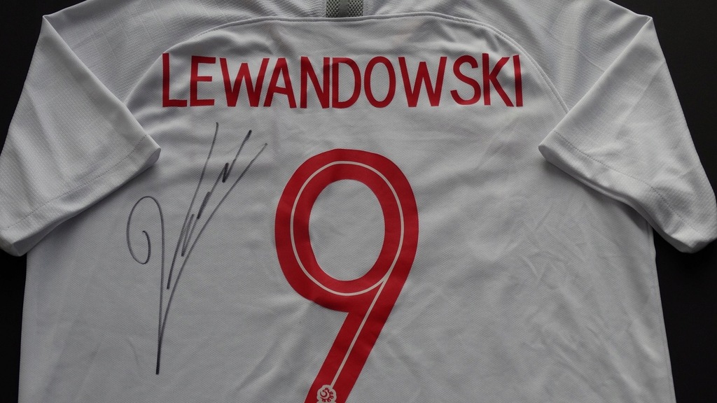 ROBERT LEWANDOWSKI Koszulka AUTOGRAF POLSKA