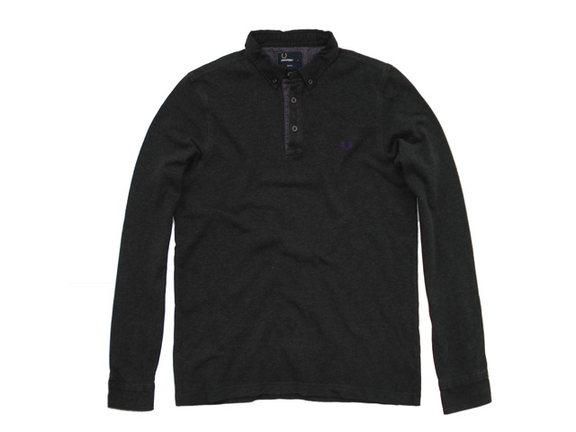 FRED PERRY ___ SLIM-FIT Szary Longsleeve r. L