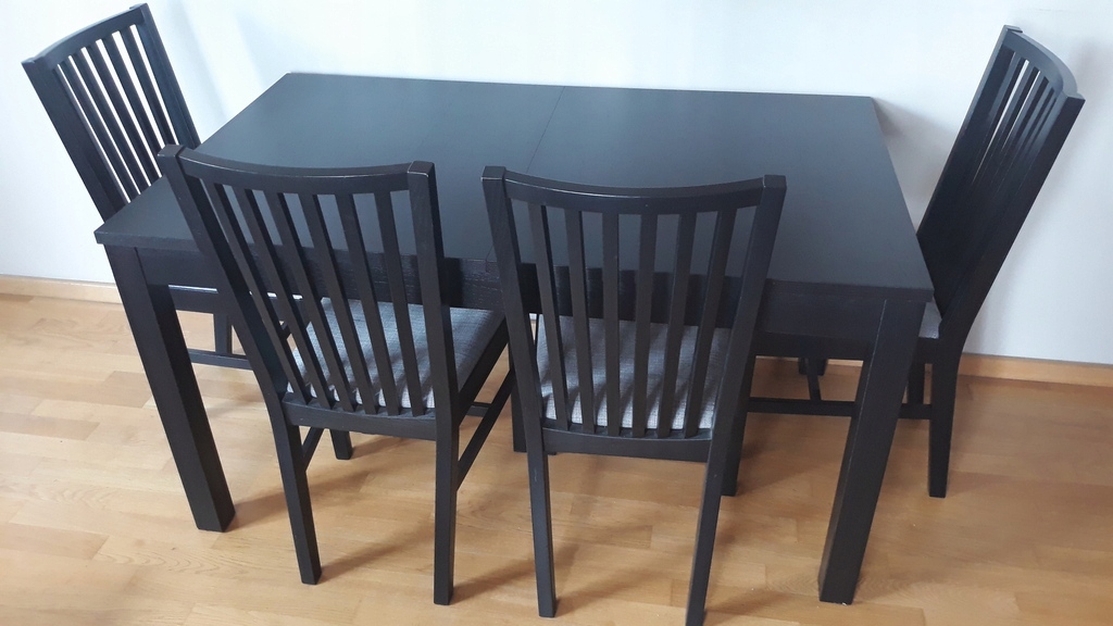 IKEA stół BJURSTA i krzesła NORRNAS komplet