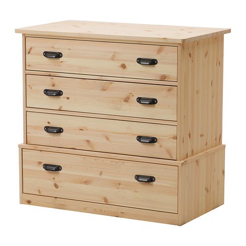 IKEA FJELL komoda 4 szuflady 96x55x91 cm SOSNA