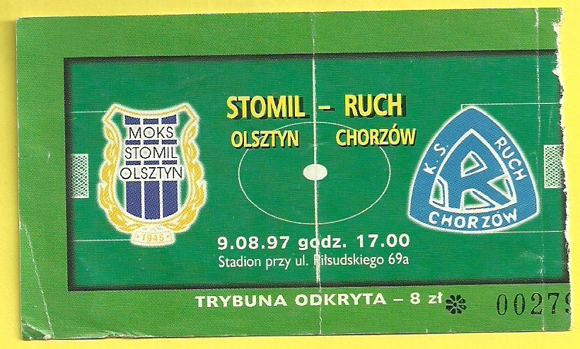 Stomil Olsztyn - Ruch Chorzów 09.08.1997