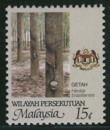 Malaysia 15c - Kauczukowiec brazylijski