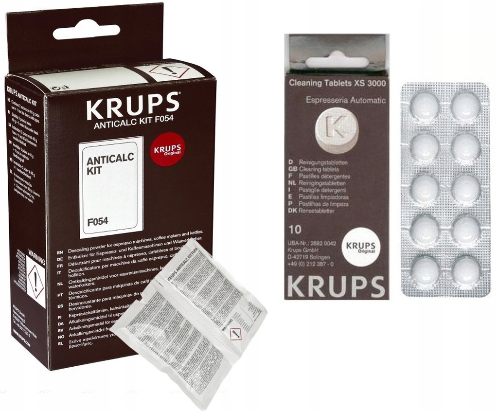 KRUPS CLEANING AND DESCALING KIT FOR COFFEE ESPRESSO MACHINE XS3000
