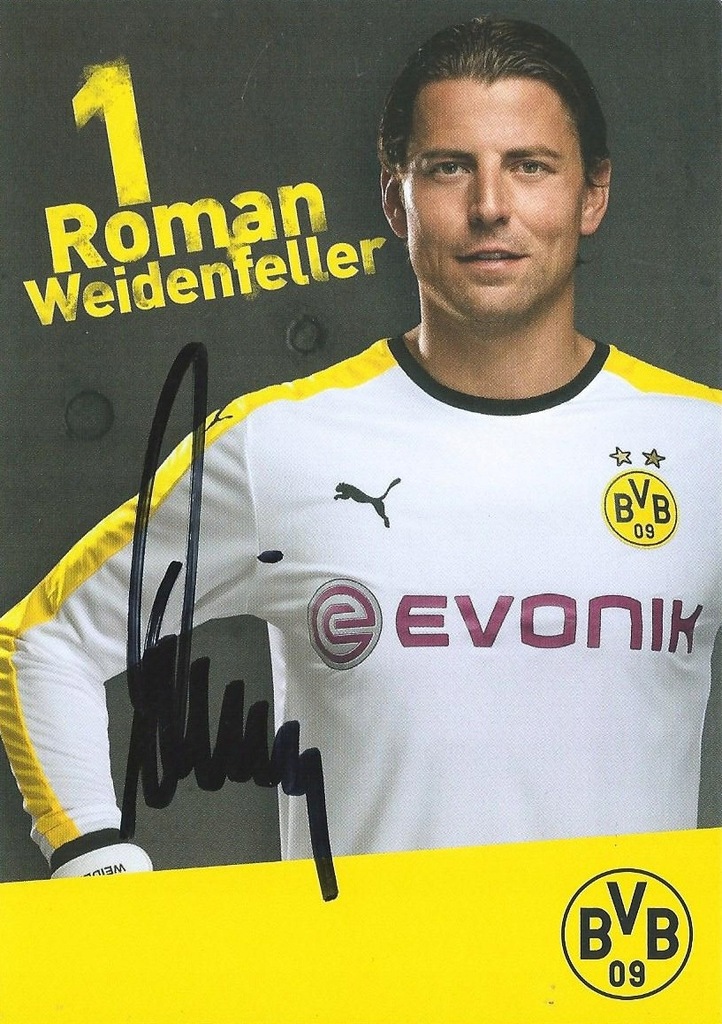 Roman WEIDENFELLER oryginalny autograf! BVB