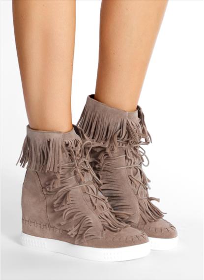 Deezee koturny frędzle 36 khaki sneakersy