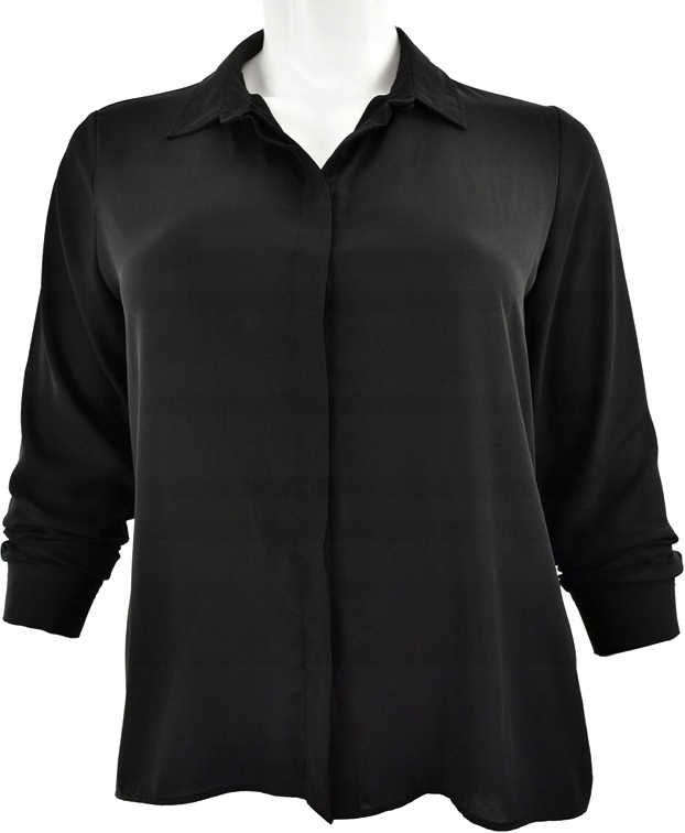 kL5907 ATMOSPHERE lekka czarna koszula, rozmiar 46