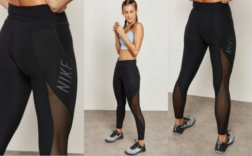 51825SS NIKE SPORTOWE LEGGINSY Z SIATECZK 38 7427742044 oficjalne archiwum Allegro