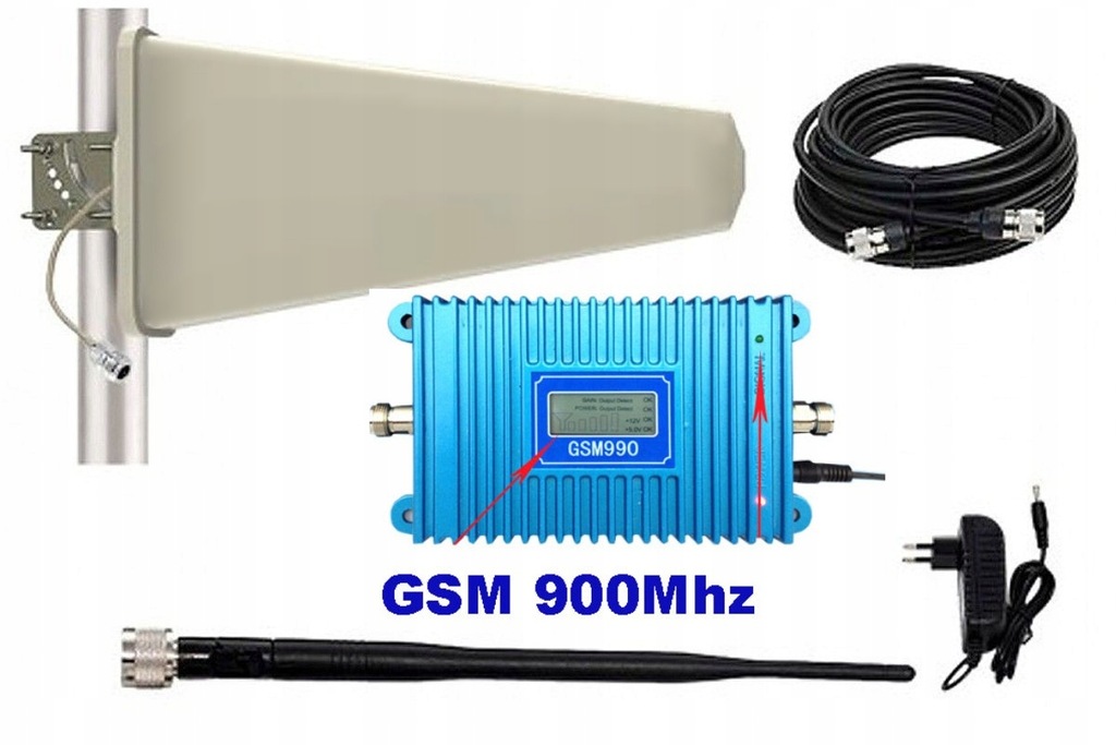 Profes. Wzmacniacz GSM 990 z wyśw + anteny TAJFUN