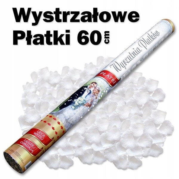 WYSTRZAŁOWE KONFETTI / WYRZUTNIA PŁATKÓW 60 CM