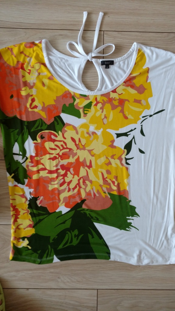 Bluzka SOLAR kwiaty 38 40 42 44 L XL XXL kimon
