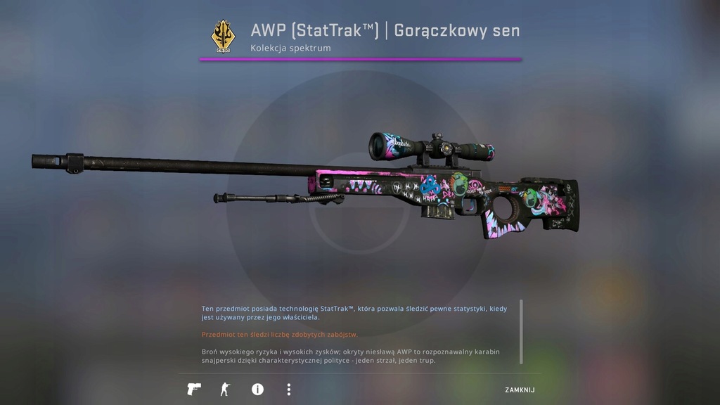 CS:GO AWP Gorączkowy sen FT StatTrak 3/5