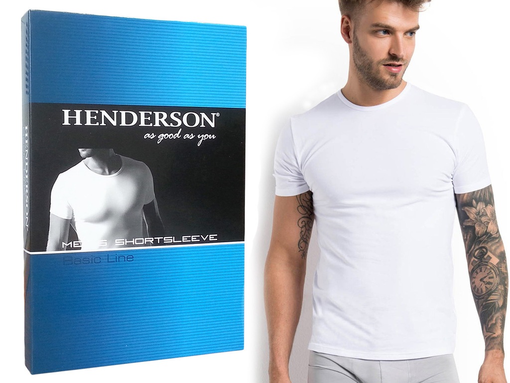 - t-shirt męski koszulka HENDERSON , BAWEŁNA , XXL
