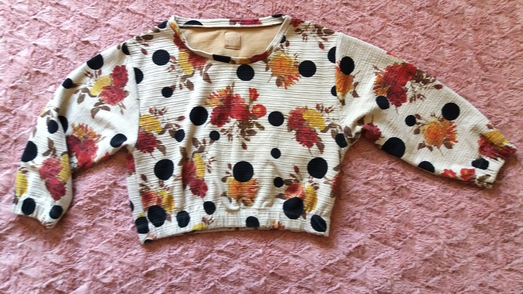 Zara TRF bluza bluzka  36 S floral w stylu Rihanny