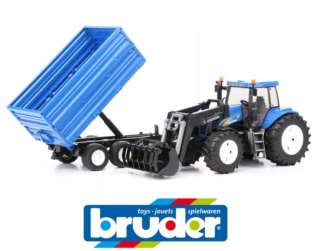 BRUDER 01993 traktor New Holland ładowacz przyczep