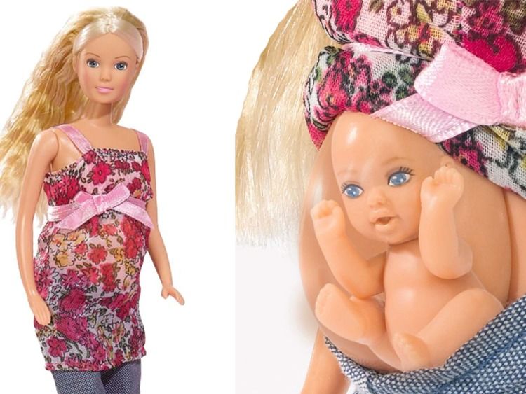 LALKA STEFFI MAMA W CIAZY Z DZIDZIUSIEM  W BRZUCHU