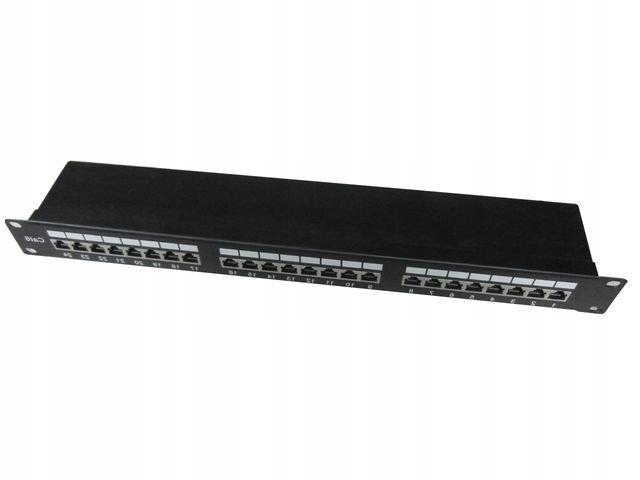 GEMBIRD Patch Panel 24 Porty 1U 19'' Kat.6 ekran z