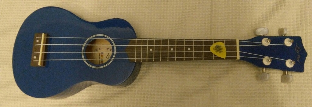 Używane ukulele + kostka.