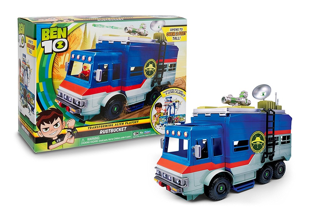 NEW BEN 10 GRUCHOT POJAZD AUTO 2W1 ZESTAW DELUX