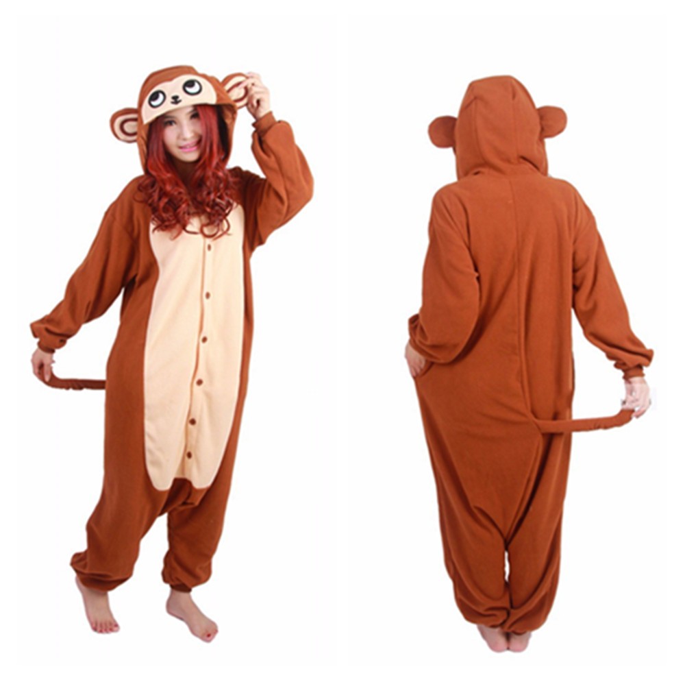 ONESIE DRES PIŻAMA KOMBINEZON KIGURUMI MAŁPA XL 42