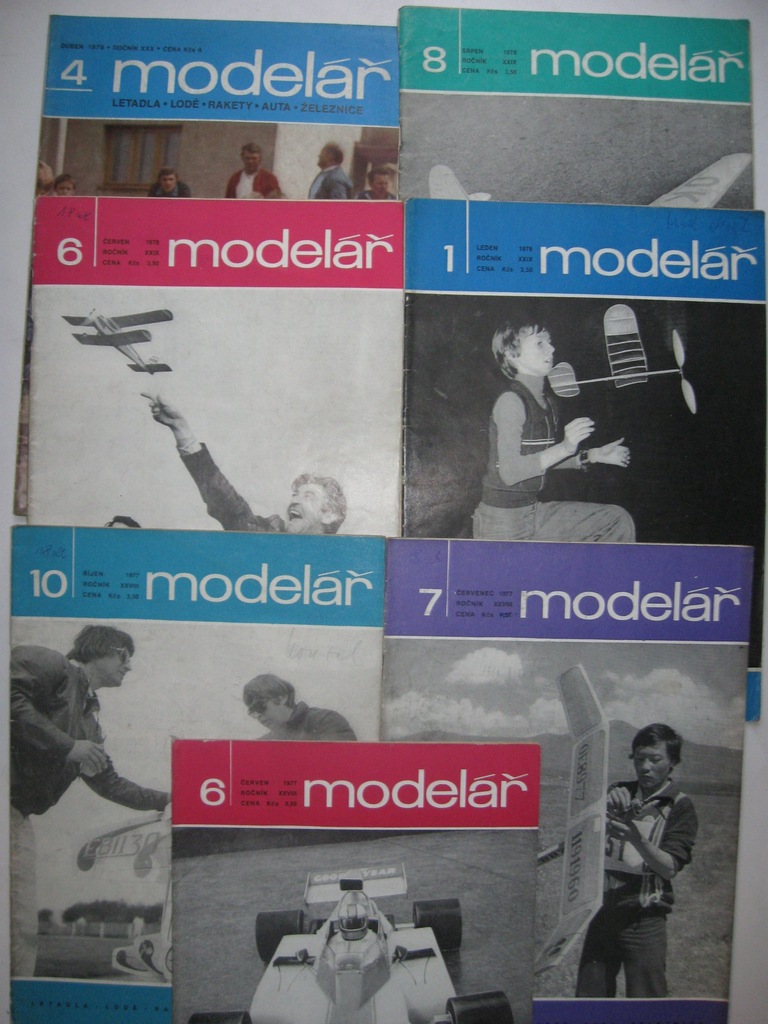 Modelarz MODELAR czeski 10 numerów 1977-1978