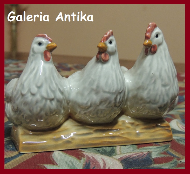 Kury na grzędzie porcelana figura GOEBEL