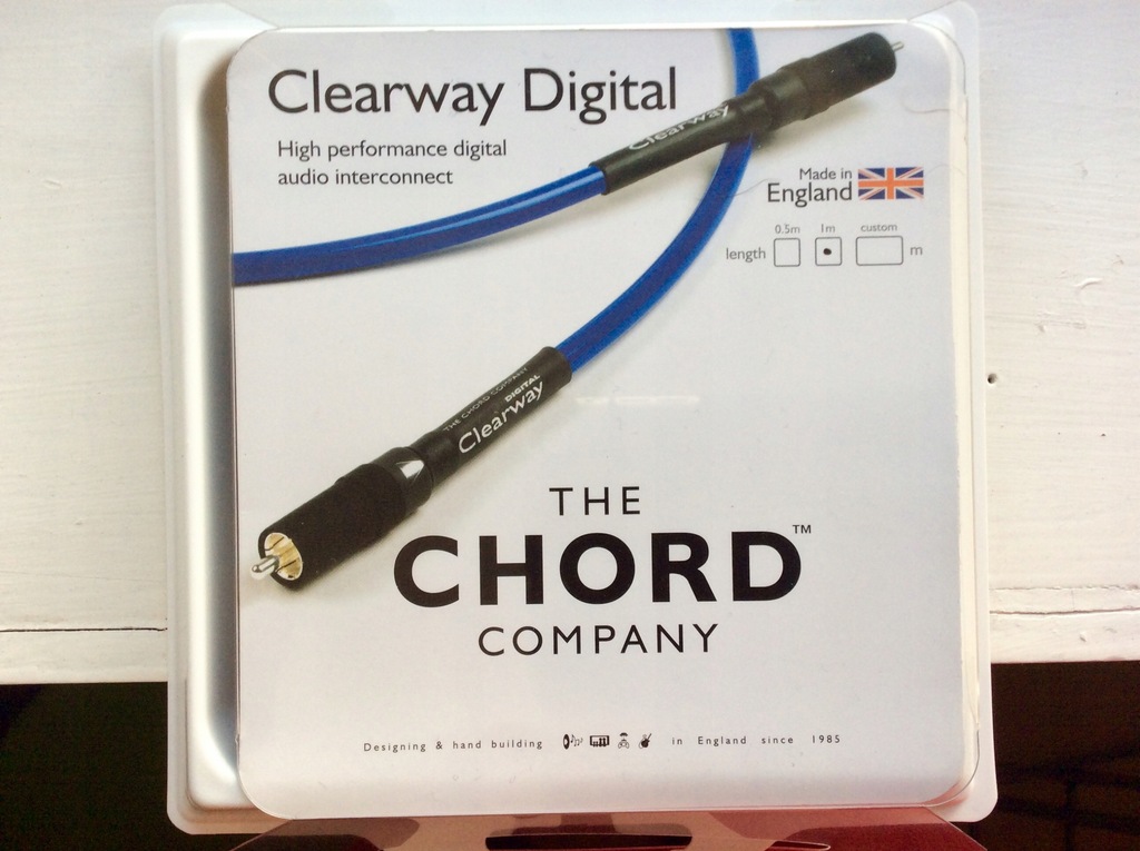 Interkonekt cyfrowy Chord Clearway RCA-RCA 1m