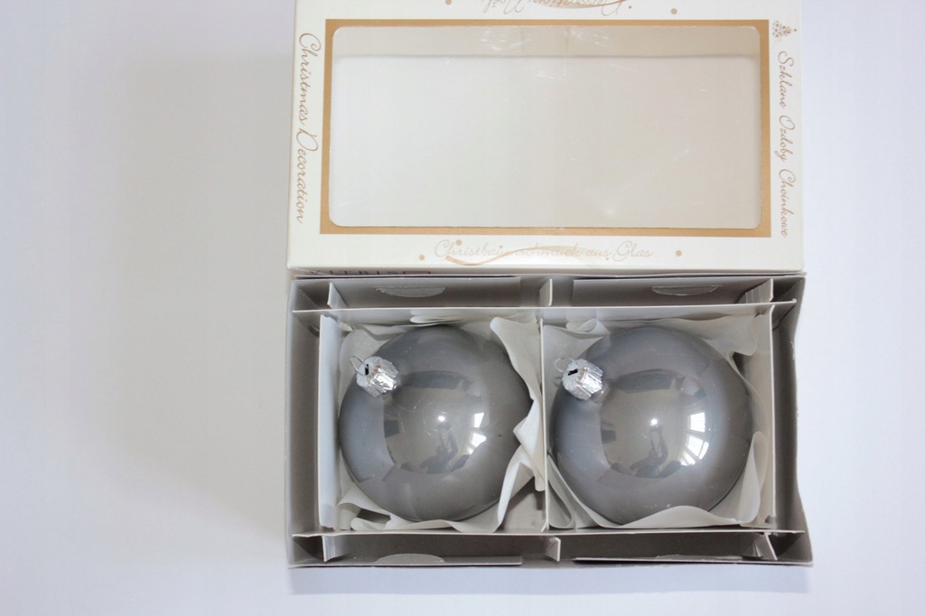 VITBIS BOMBKI SZKLANE 2 SZTUKI 8 CM WYPRZEDAŻ