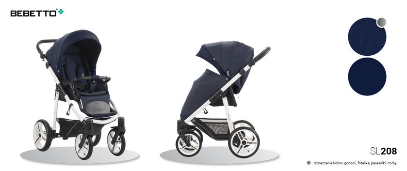 NICO S-Line Bebetto wózek sl208 srebrny stelaż